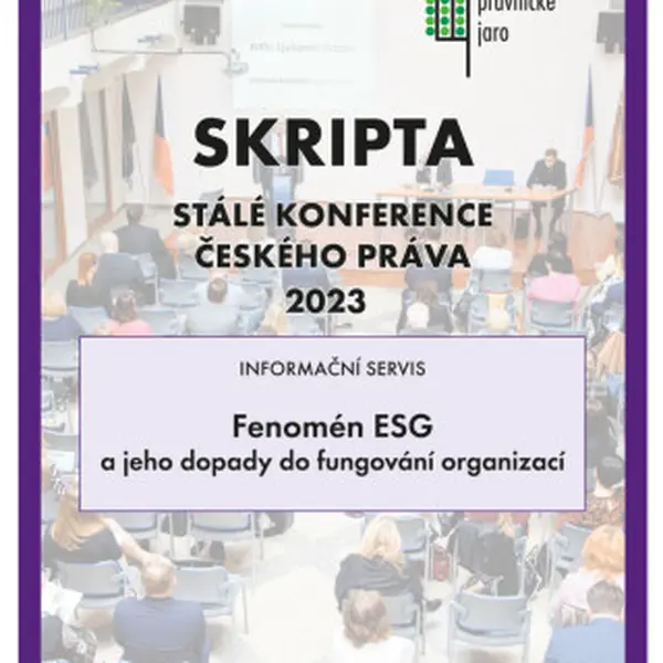 SRIPTA SKČP Fenomén ESG a jeho dopady do fungování organizací