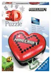 3D Srdce Minecraft - puzzle z kategorie 3D puzzle