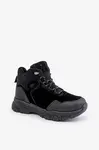 Insulated men&#039;s lace-up trekking shoes black Zerista