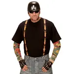 Traky čierne s plameňmi