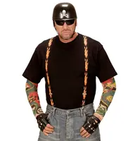 Traky čierne s plameňmi