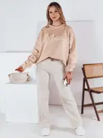 Dámska oversize mikina AVENUE béžová