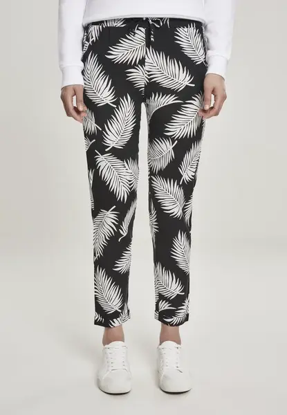AOP women's trousers with elastic waistband at the front