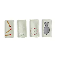 Sada ubrousků HAY Sobremesa 45 x 45 cm 4-pack zelená barva