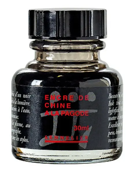 Sennelier Indický černý inkoust 30 ml