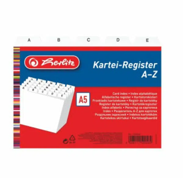 Herlitz - Registr do kartotéky A5 A-Z