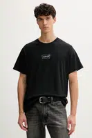 Bavlněné tričko Levi's pánské, černá barva, s potiskem, A2082