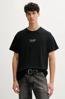 Bavlněné tričko Levi's pánské, černá barva, s potiskem, A2082