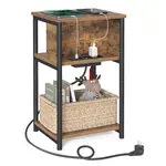 MID.YOU ODKLÁDACÍ STOLEK, hnědá, černá