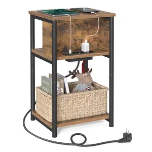 MID.YOU ODKLÁDACÍ STOLEK, hnědá, černá