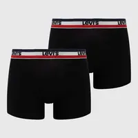 Boxerky Levi's 2-pack pánské, černá barva, 37149.0804-001