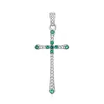 MOISS Originální stříbrný přívěsek Křížek se zirkony P0001243