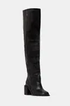 Kožené kozačky Naked Wolfe Nature černá barva, na podpatku, Nature Nappa Prince Leather Black