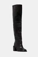 Kožené kozačky Naked Wolfe Nature černá barva, na podpatku, Nature Nappa Prince Leather Black