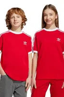 Dětské bavlněné tričko adidas Originals červená barva, s aplikací, JI8467