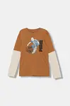 Dětské bavlněné tričko s dlouhým rukávem Puma MID90s Layered Longsleeve B