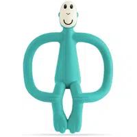 Matchstick Monkey Teething Toy and Gel Applicator kousátko s kartáčkem 2 v 1 Green 1 ks