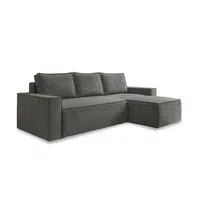 MID.YOU ROHOVÁ SEDAČKA, textil, tmavě šedá