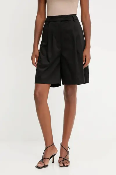 Kraťasy Answear.LAB dámské, černá barva, high waist