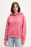 Mikina Guess Jeans dámská, bílá barva, s kapucí, s aplikací, W4YQ15 KC811