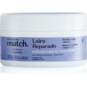 oBoticário Match. Blonde Repair regeneračná maska pre blond vlasy 250 g