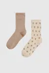 Marisse Women's Socks Z-Sk-4510 L.Beige Mel