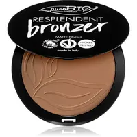 puroBIO Cosmetics Resplendent bronzer s matným efektom odtieň 01 Pale brown 9 g