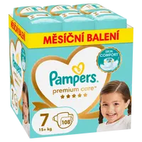PAMPERS Premium Care vel. 7, 15kg+ 108 ks