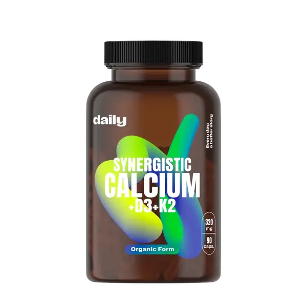 DAILY Synergistic Calcium + D3 + K2 90 kapsúl