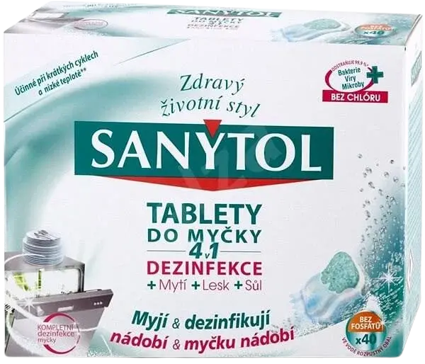 SANYTOL Tablety do umývačky riadu 4v1 40 ks
