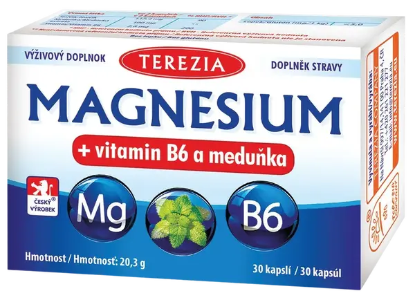 TEREZIA Magnesium + vitamín B6 a medovka 30 kapsúl