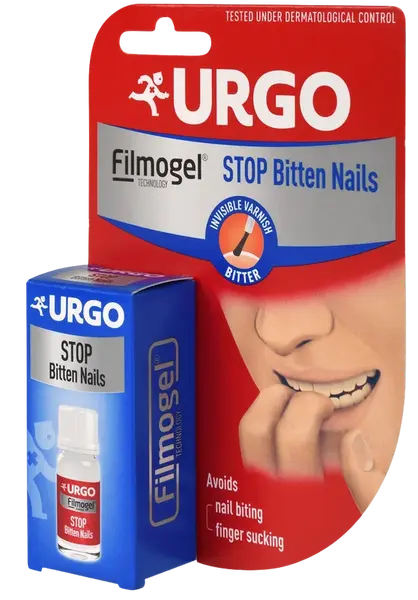 URGO STOP obhrýzaniu nechtov Priesvitný horký lak, filmogel 9 ml