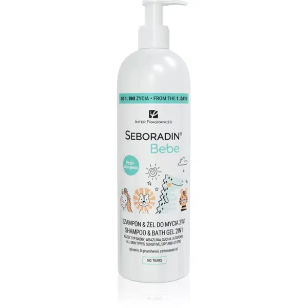 Seboradin Bebe sprchový gél a šampón 2 v 1 pre deti od narodenia 500 ml