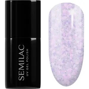 Semilac UV Hybrid Crushed_ICE gélový lak na nechty s použitím UV/LED lampy odtieň 492 Icy Lavender Bliss 7 ml