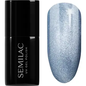 Semilac UV Hybrid Gloss GALA gélový lak na nechty s použitím UV/LED lampy odtieň 665 Blueberry Gloss 7 ml