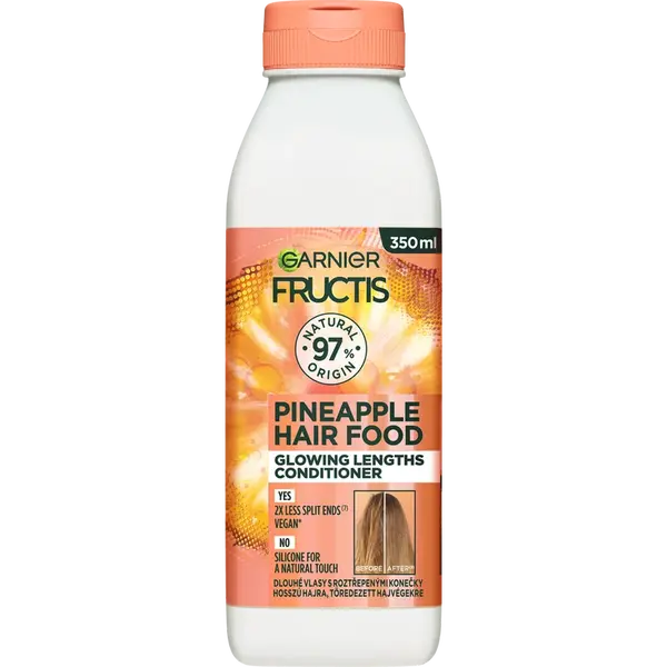 GARNIER Fructis Hair Food Pineapple rozjasňujúci balzam na dlhé vlasy, 350 ml