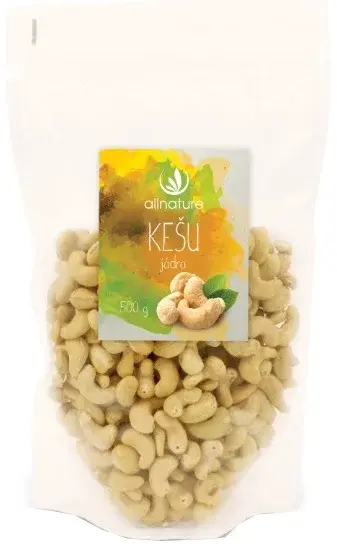 ALLNATURE Kešu jadrá, 1 x 500 g