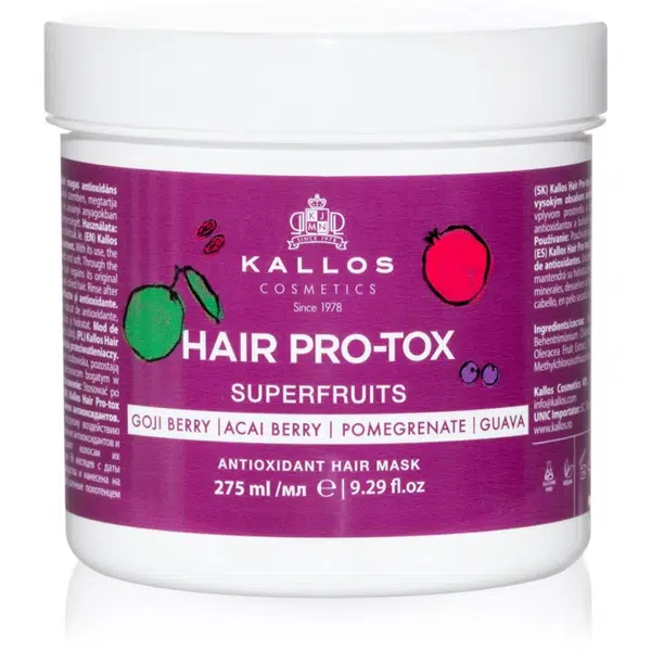 Kallos Hair Pro-Tox Superfruits regeneračná maska pre unavené vlasy bez lesku 275 ml