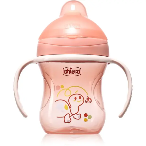 Chicco Training Cup 6m+ tréningový hrnček s držadlami Pink 200 ml