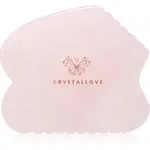 Crystallove Rose Quartz Contour Gua Sha masážna pomôcka na tvár 1 ks