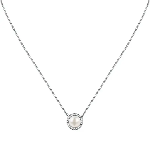 Morellato Elegantní stříbrný náhrdelník s perlou Perla SAER49