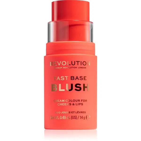 Revolution Fast Base tónovací balzám na rty a tváře odstín Bloom 14 g