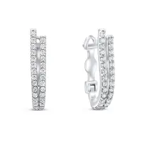 Brilio Silver Elegantní stříbrné náušnice se zirkony EA133W