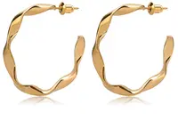 Troli Módní pozlacené náušnice kruhy z oceli