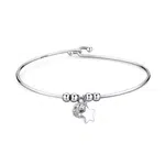 S'Agapõ Pevný ocelový náramek s krystalem Lucky Light SKT31