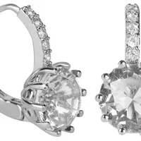 Troli Třpytivé náušnice s čirým krystalem