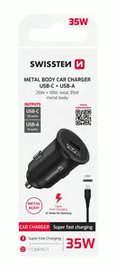 SWISSTEN CL PRO SAMSUNG SUPER FAST CHARGING 25W + KABEL USB-C/USB-C 1,2 M, ČERNÁ