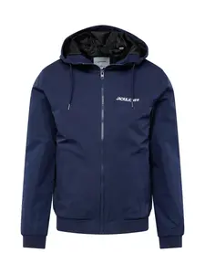 JACK & JONES Prechodná bunda 'Rush'  námornícka modrá / biela