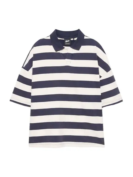 Pull&Bear Tričko  námornícka modrá / ružová / biela