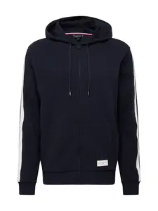 Tommy Hilfiger Underwear Tepláková bunda  tmavomodrá / biela